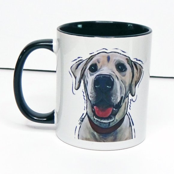 NEW Yellow Lab Breed Specific Ceramic Dog Lover Mug / Pet /Coffee/ Lee Keller - Picture 1 of 3